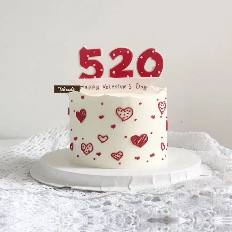 520我爱你主题鲜奶蛋糕