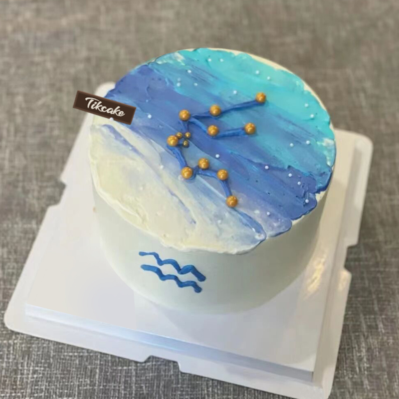 水瓶座主题鲜奶蛋糕（1.20-2.18）