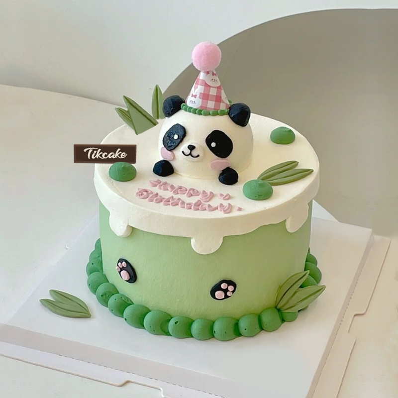 熊猫主题鲜奶生日蛋糕