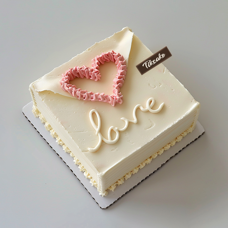 原创情书主题鲜奶蛋糕