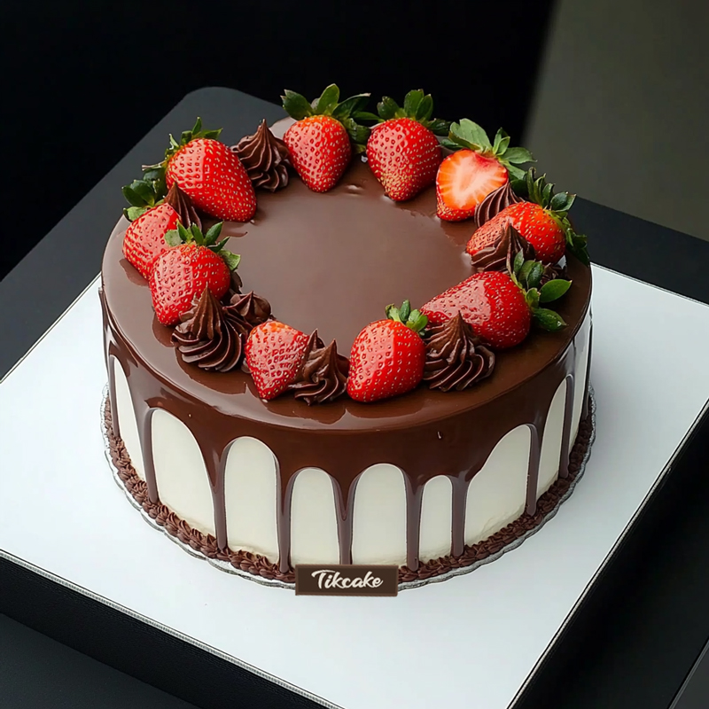 原创草莓巧克力鲜奶蛋糕