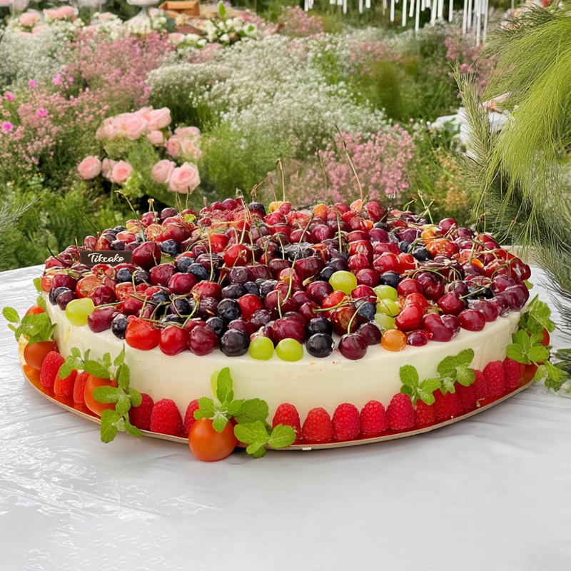 原创圆形水果鲜奶蛋糕（七）