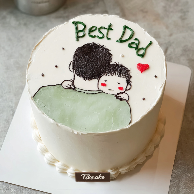 原创父亲节主题鲜奶蛋糕（四）