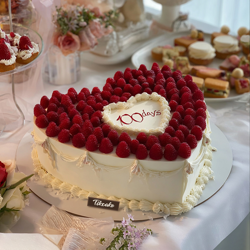 原创爱心主题水果鲜奶蛋糕（四）