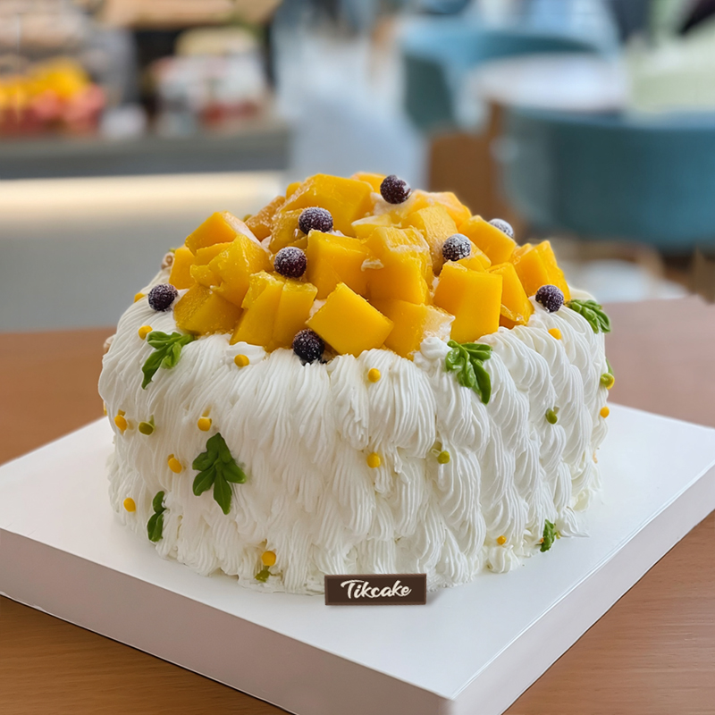 原创芒果主题水果鲜奶蛋糕（七）