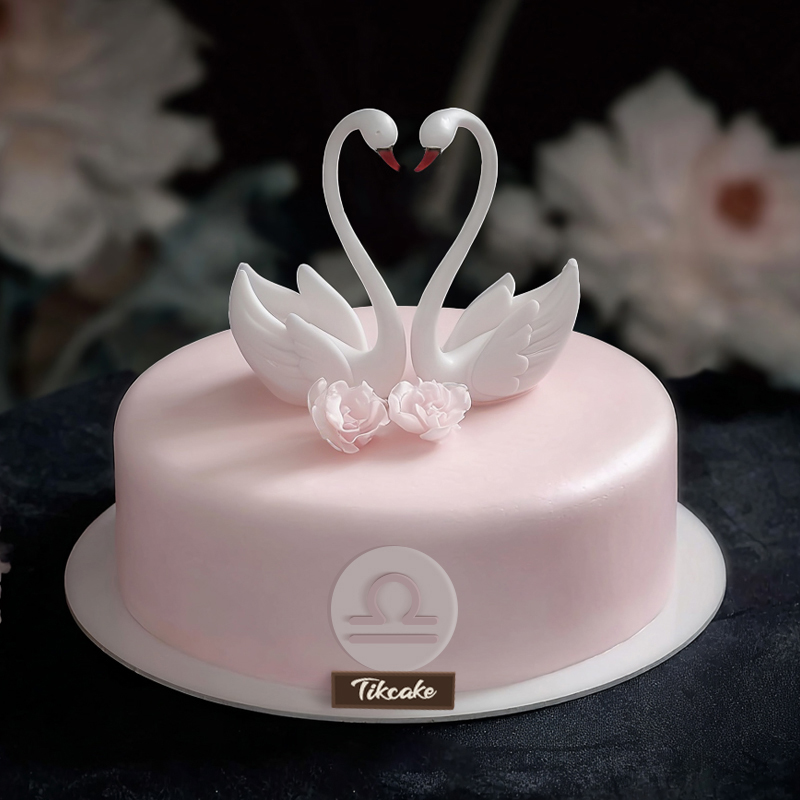 原创天秤座主题翻糖鲜奶蛋糕三（9.23-10.23）