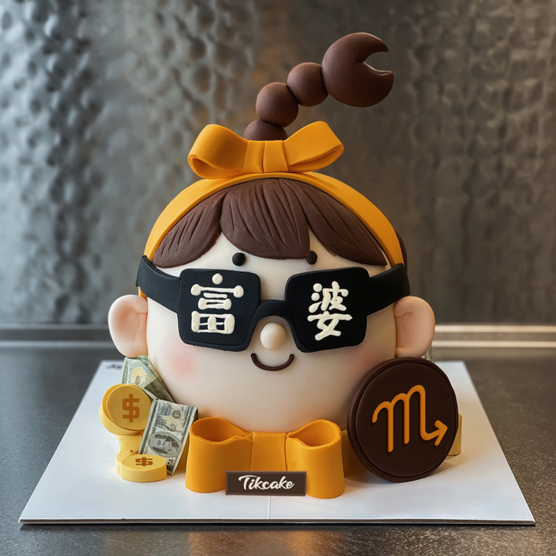 原创天蝎座主题翻糖鲜奶蛋糕十（10.24-11.22）