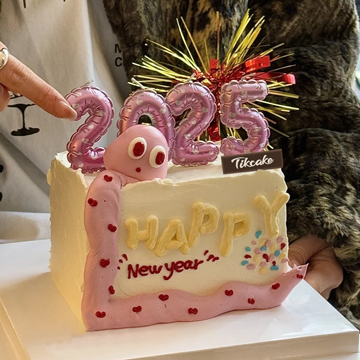 2025年新年主题方形蛋糕