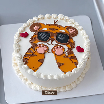 原创小老虎主题鲜奶蛋糕