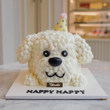 原创可爱小狗主题鲜奶蛋糕（三）