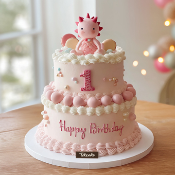 原创宝宝周岁主题双层鲜奶蛋糕（三）